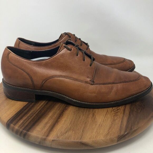 Cole Haan Mens Grand OS Size 13M Brown Leather Split Toe Oxfords Shoes C11629 - Picture 1 of 8